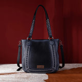 Wrangler Rivets Concealed Carry Oversize Tote/Crossbody - Black - by Montana West