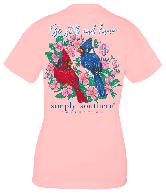 Be Still and Know Cardinal (Short Sleeve T-Shirt) by Simply Southern