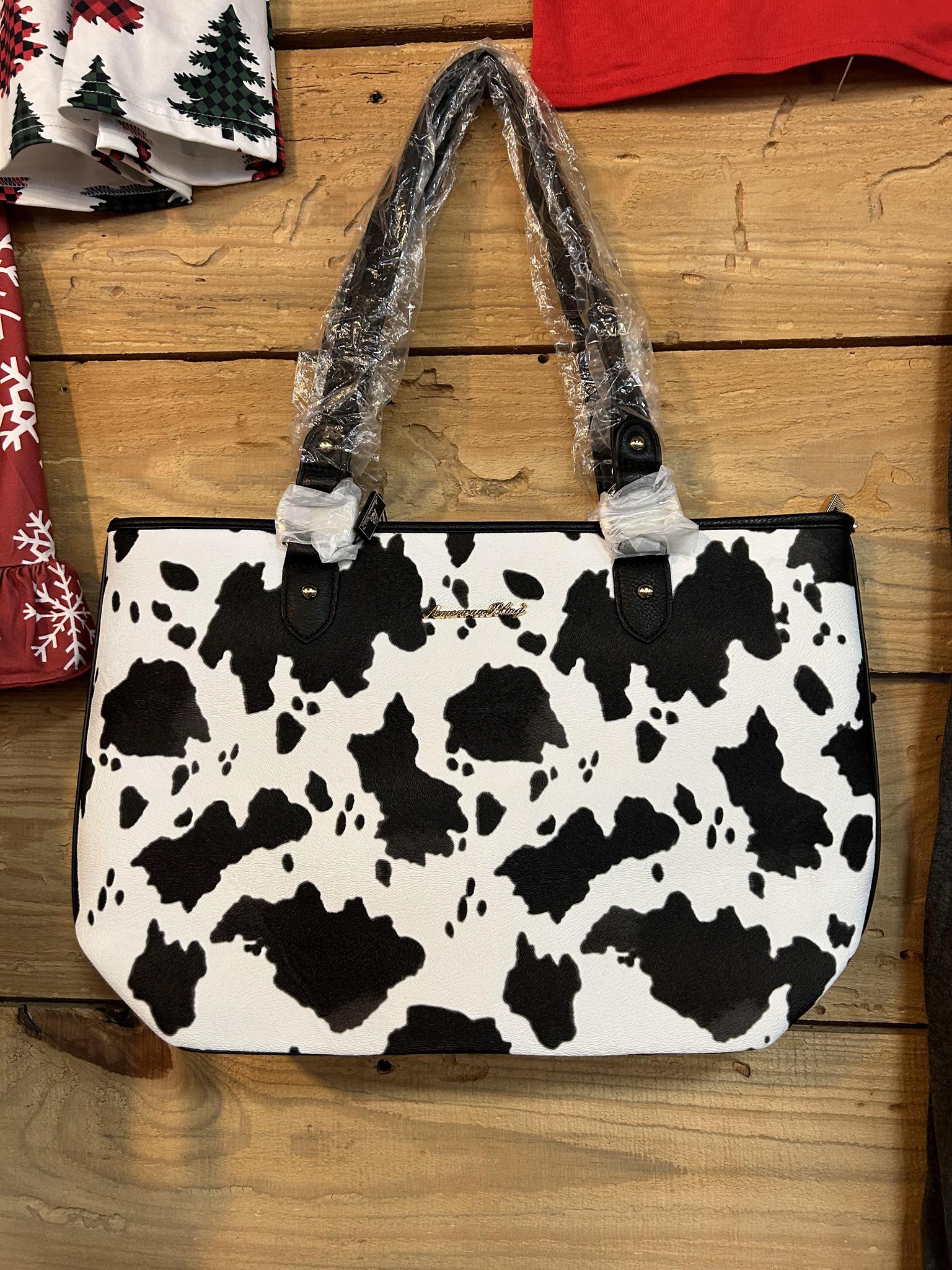 Cow print tote best sale