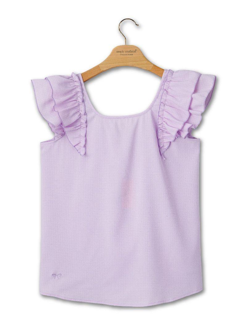 Simply Coquette Top - Lilac - by Simply Southern