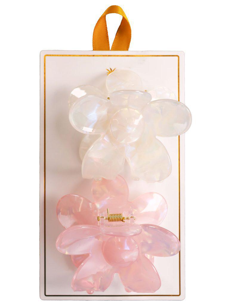 Hair Clip Duo - Pink Flower - by Simply Southern