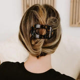Round Flat Hair Clip Small - Tortoise - By Teleties
