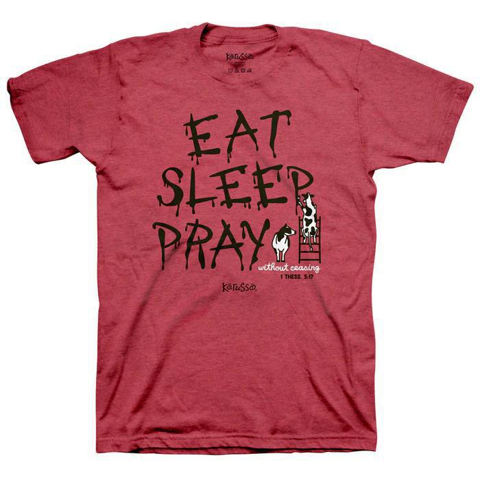 Eat Sleep Pray (Short Sleeve T-Shirt) by Kerusso