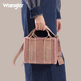 Wrangler Sherpa Small Canvas Tote/Crossbody - Pink - by Montana West
