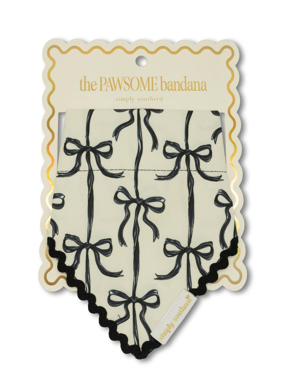 Simply Dog Bandana - Black Bow - by Simply Southern