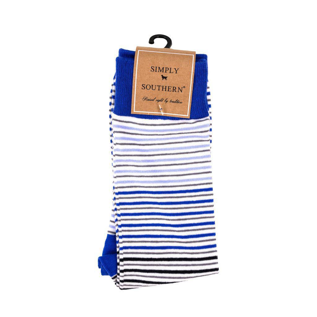 Men Simply Socks - Blue Stripe - by Simply Southern
