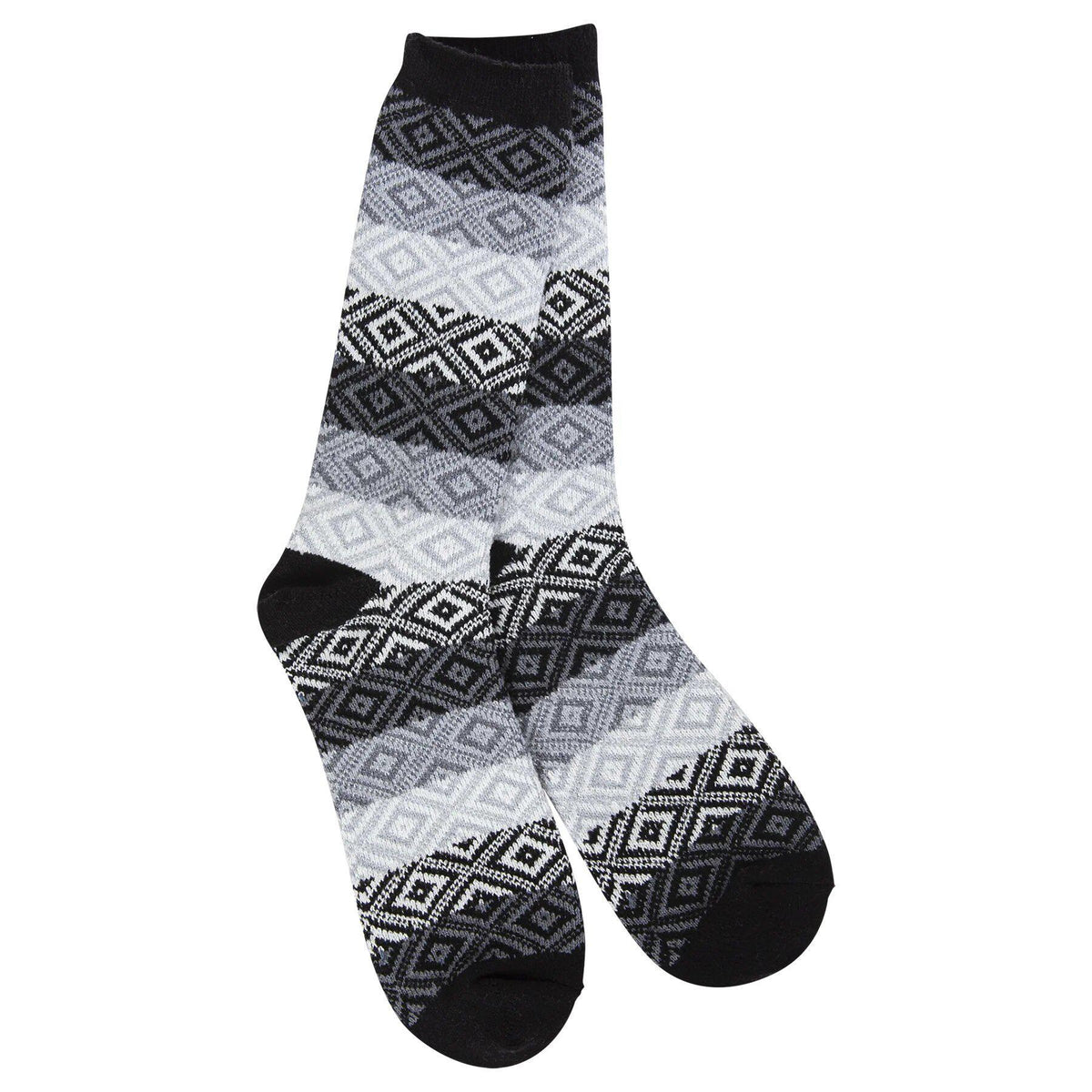 Weekend Gem Crew - Black Multi - by World's Softest Socks