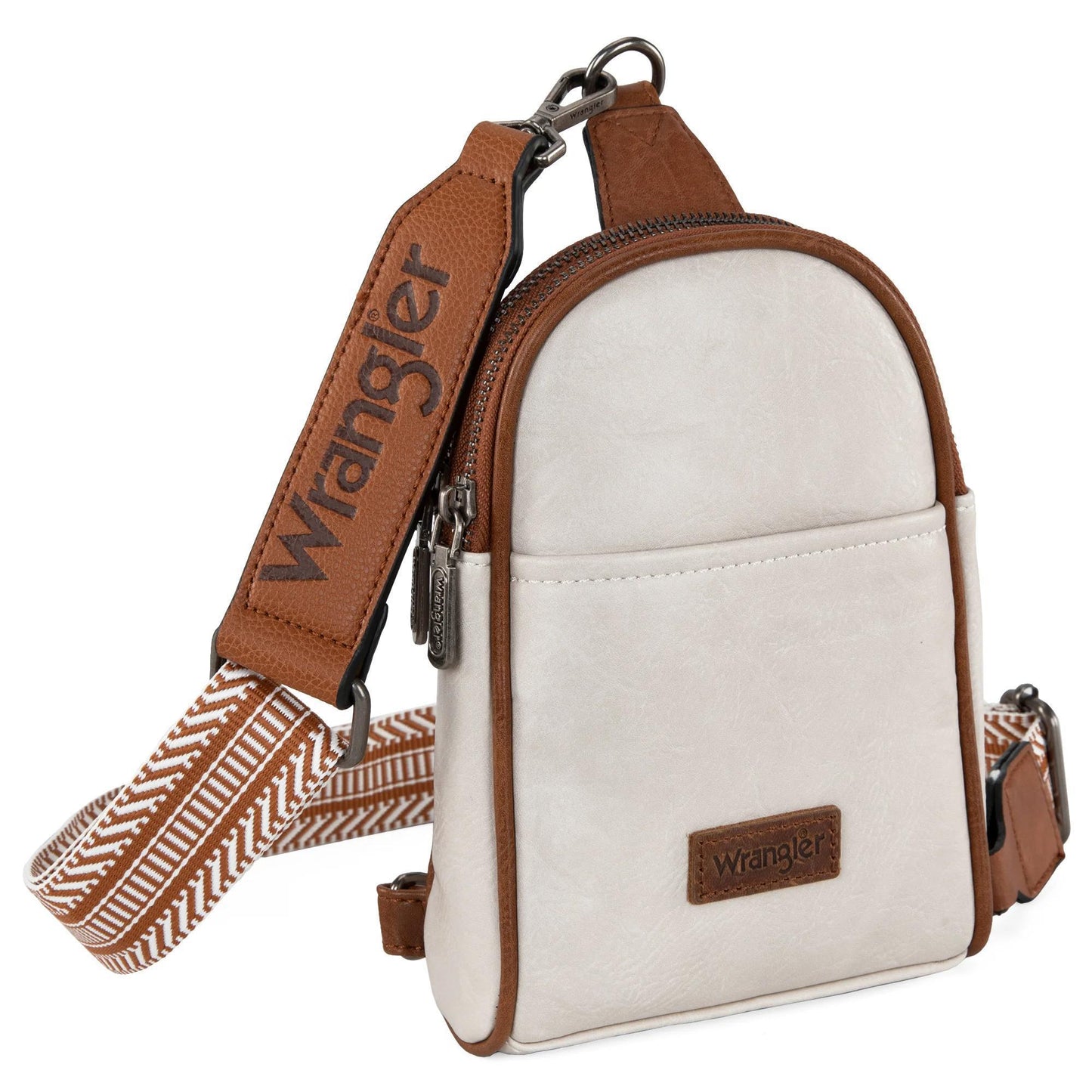 Wrangler Sling Bag/Crossbody/Chest Bag - Beige/Brown - by Montana West