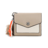 Wrangler Tri-Fold Wallet with Keyring Pom Pom - Khaki-Tan - by Montana West