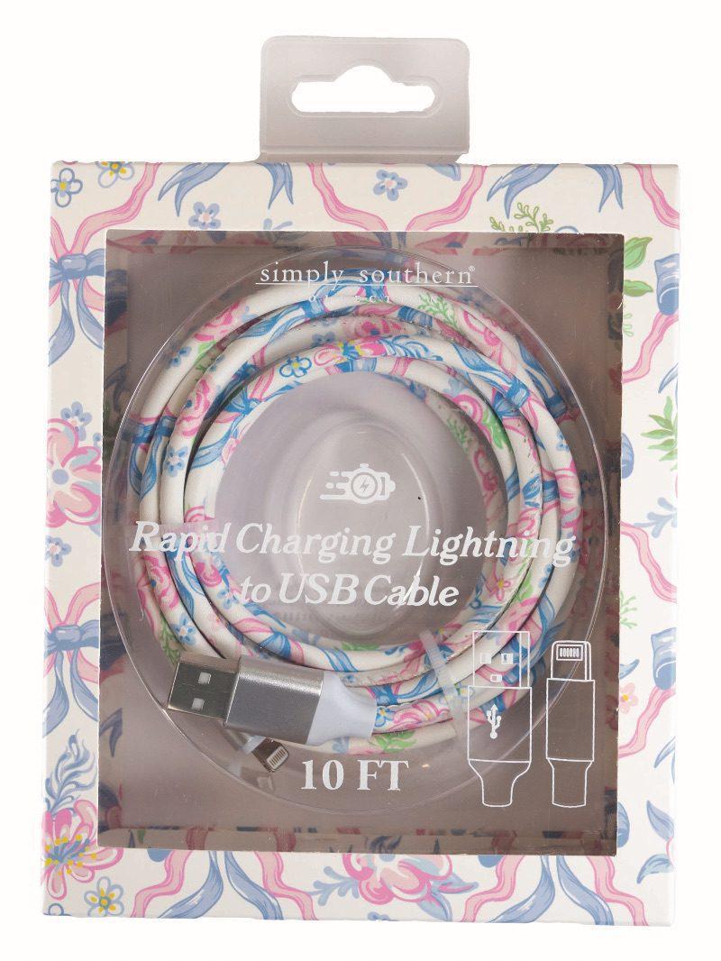 10-Foot Apple Lighting USB Cable - Ribbon - by Simply Southern