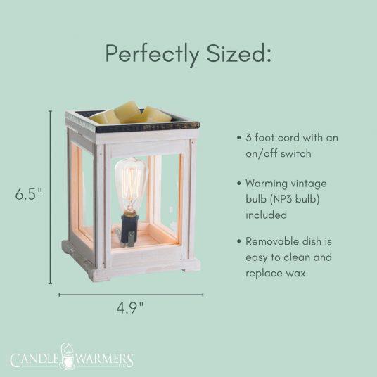 Weathered Wood Vintage Bulb Illumination Fragrance Warmer - by Candle Warmers Etc