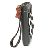 Zip Around Wallet - Black Pawprint - by Chala
