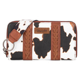 Wrangler Cow Print Wallet - Brown - by Montana West