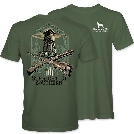Crossed Rifles (Men's Short Sleeve T-Shirt) by Straight Up Southern