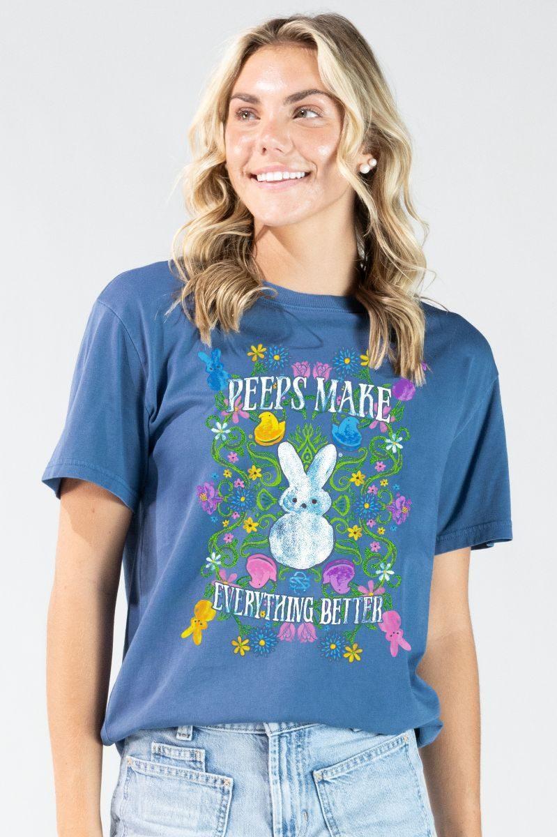 Peeps Make Everything Better (Mineral Washed Short Sleeve T-Shirt) - by Simply Southern