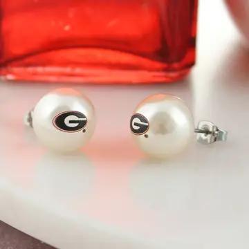 Georgia Bulldogs - Pearl Studs