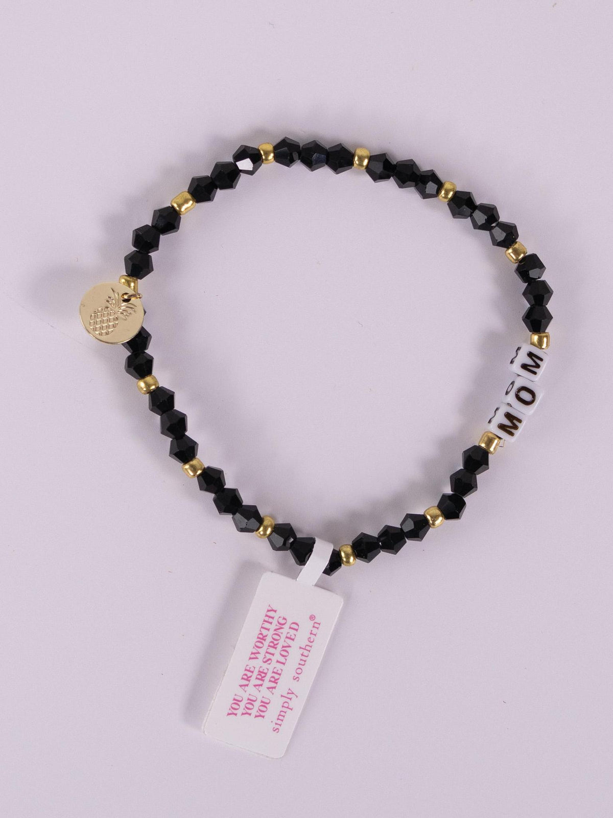 Simply Positive Bracelet - Mom Black Bead - by Simply Southern