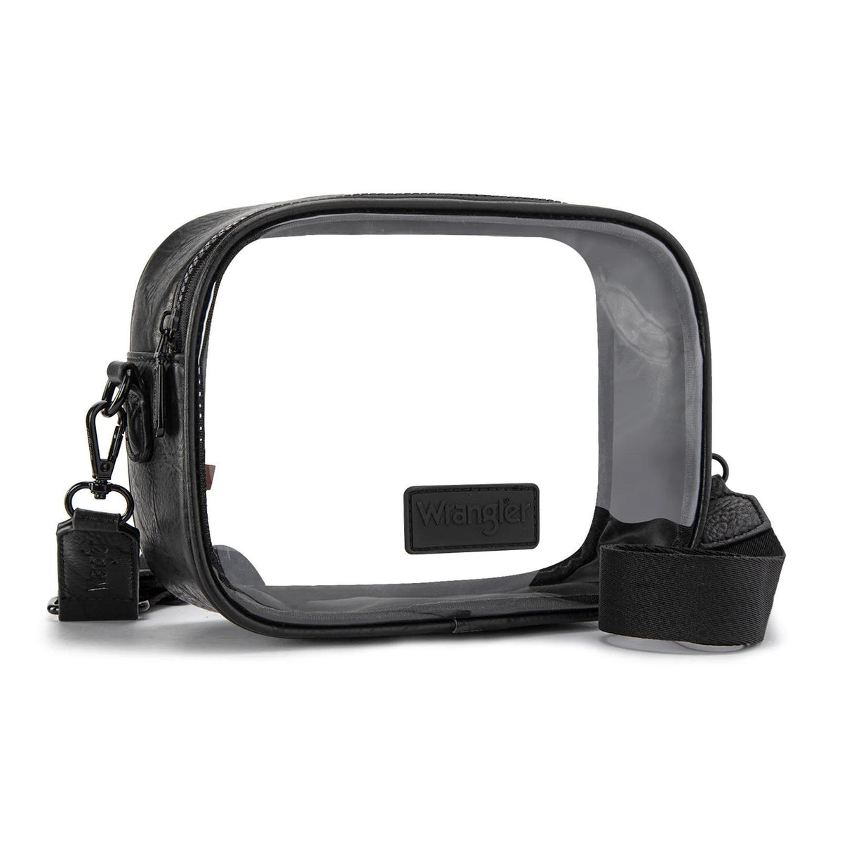 Wrangler Clear Crossbody Bag/Stadium Bag - Black - by Montana West