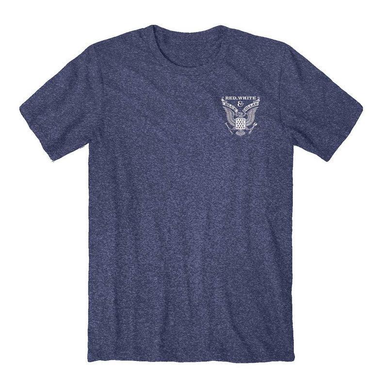 Blue Collar Eagle (Men's Short Sleeve T-Shirt) by Buckwear