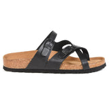 CELESTIS WOMEN’S STRAPPY SLIDE SANDALS - BLACK - BY AEROTHOTIC