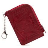 Wrangler Mini Zip Card Case - Red - by Montana West by Montana West