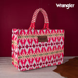 Wrangler Oversized Braided Handles Weekender Bag - Hot Pink - by Montana West