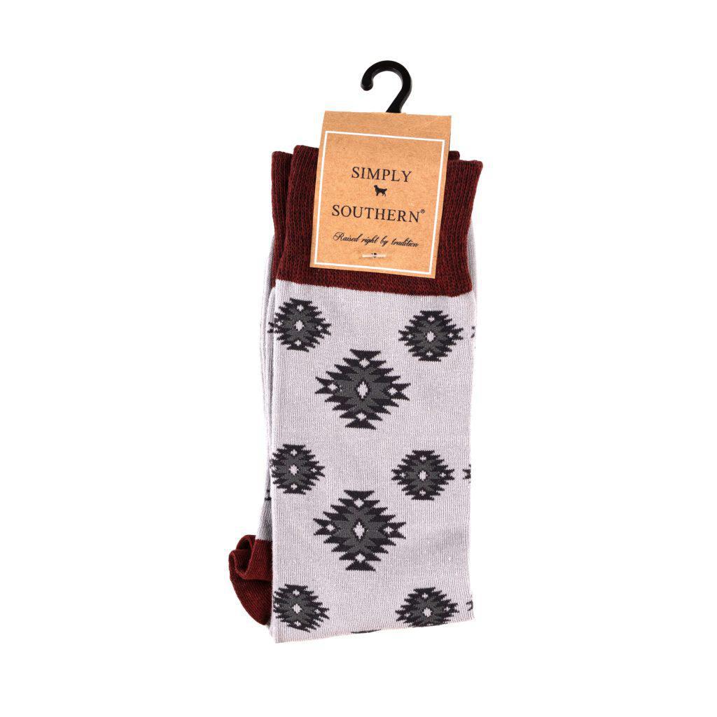 Men Simply Socks - Aztec Gray - by Simply Southern