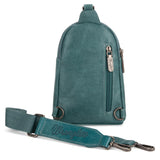Wrangler Sling Bag/Crossbody/Chest Bag - Turquoise - by Montana West