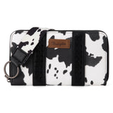 Wrangler Cow Print Wallet - Black - by Montana West