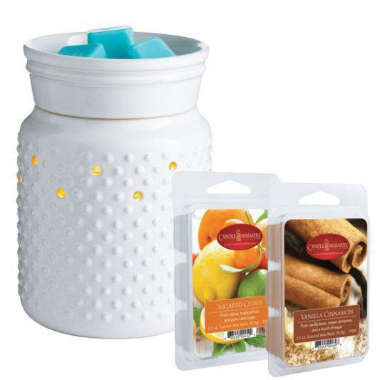 White Hobnail Illumination Fragrance Warmer Gift - by Candle Warmers Etc.