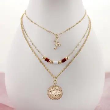Alabama - Gold and Tube necklace