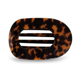 Round Flat Hair Clip Large - Tortoise - By Teleties