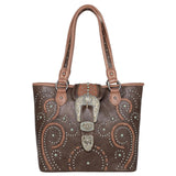 Buckle Collection Concealed Carry Tote - Coffee - by Montana West