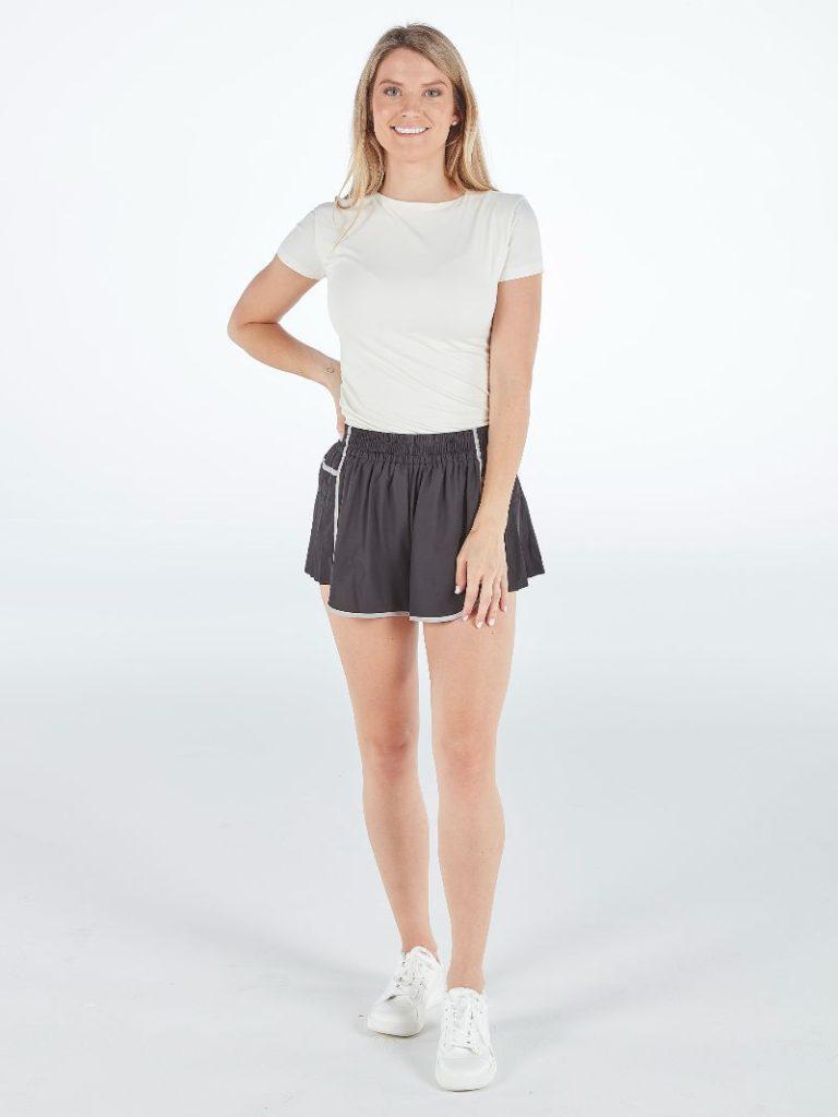 Pleated Shorts - Black - by Simply Southern