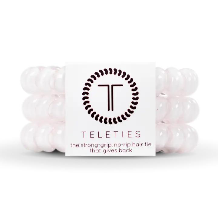 Rose Water Pink Hair Ties - Large - By Teleties
