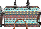 Montana West Print Canvas Weekender Bag - by Montana West
