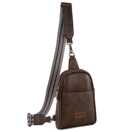 Wrangler Sling Bag/Crossbody/Chest Bag - Dark Brown - by Montana West