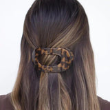 Round Flat Hair Clip Medium - Tortoise - By Teleties