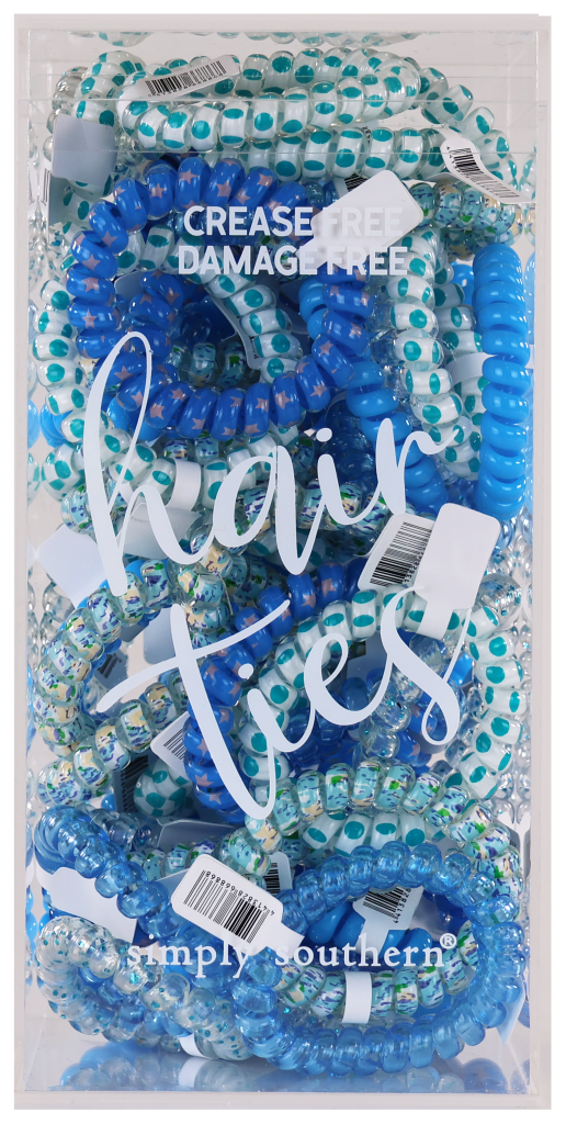 Hair Tie - Blue Speck - by Simply Southern