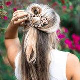 Square Flat Hair Clip Medium - Blonde Tortoise - By Teleties