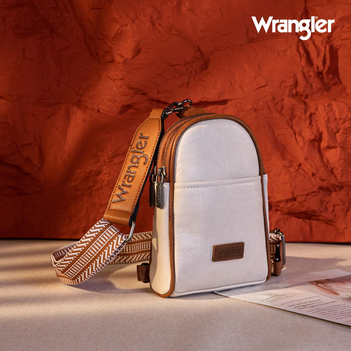 Wrangler Sling Bag/Crossbody/Chest Bag - Beige/Brown - by Montana West