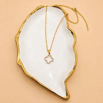 18k Stainless Steel Tarnish Free Clover - Gold - JOSSLYN