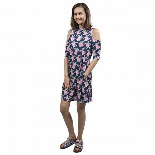 ariel blue dress disney Blue Tara Simply Southern Striped Dress – Green Hippo Gifts main image 1