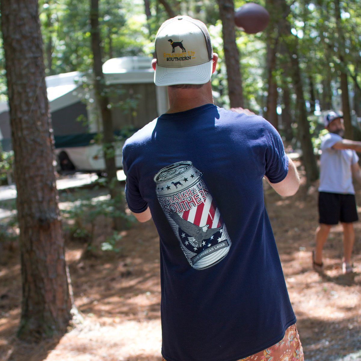 American Lager Beer Can (Men's Short Sleeve T-Shirt) by Straight Up Southern Buy at Here Today Gone Tomorrow! (Rome, GA)