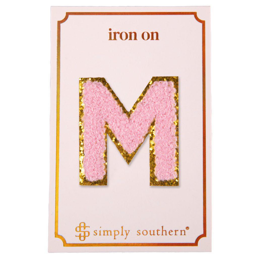 Iron on Patch Pink Letter - M - by Simply Southern
