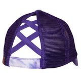 CRISS CROSS TIE DYE PONY CAP PURPLE/PURPLE by C.C