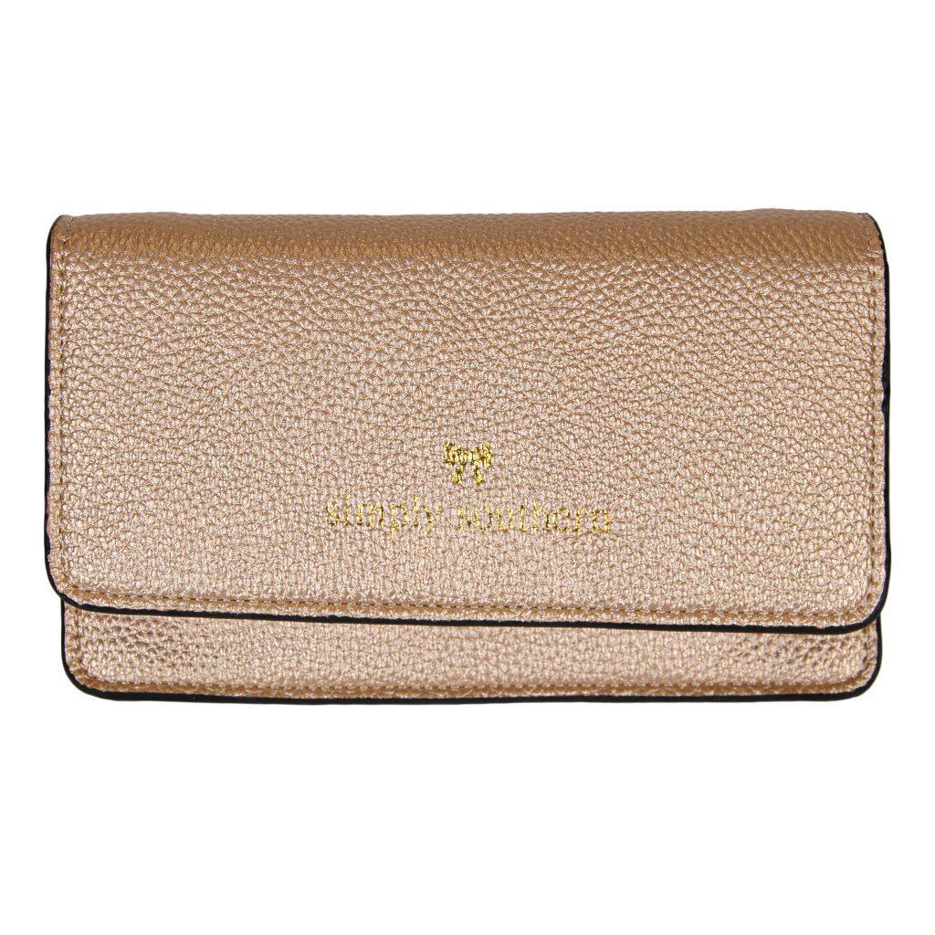 Vegan Leather Phone Clutch - Gold - by Simply Southern