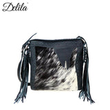Delila 100% Genuine Leather Hair-On Hide Collection Crossbody - by Montana West
