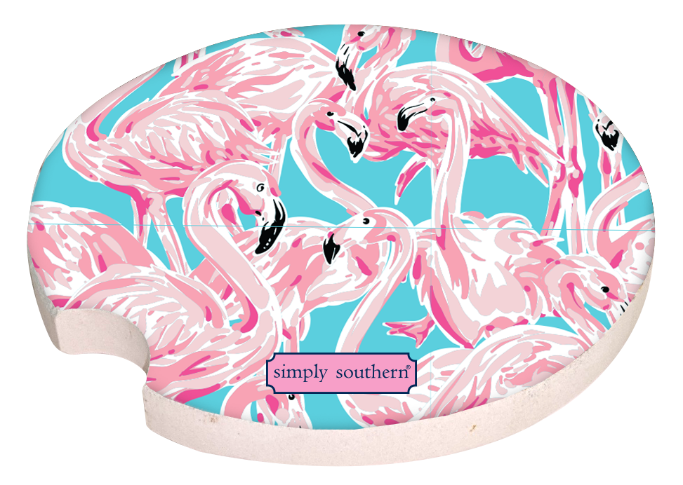 Simply Car Coaster - Flamingo - by Simply Southern