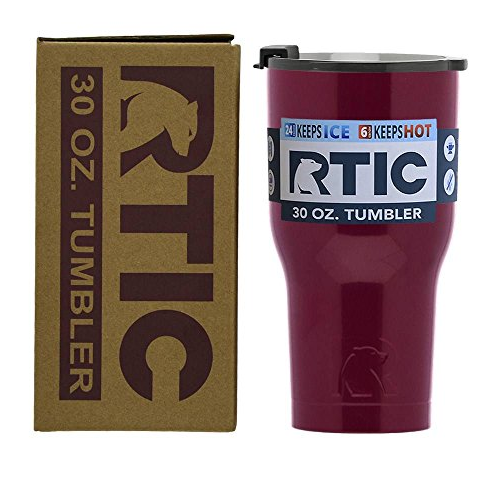 RTIC 30 oz Stainless Steel Tumbler Cup w/ Splash Proof Lid Black
